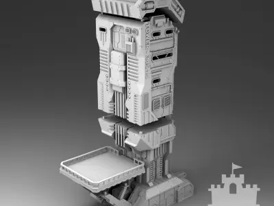 Martian landing pad 3D print model