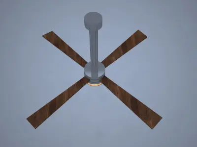 Ceiling Fan with light Free 3D model