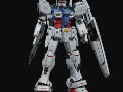 Gundam RX-78 GP01 weathering style 3D model