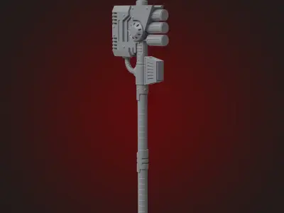 Grav Crusher Hammer Sci-Fi Heavy Weapon  3D print model