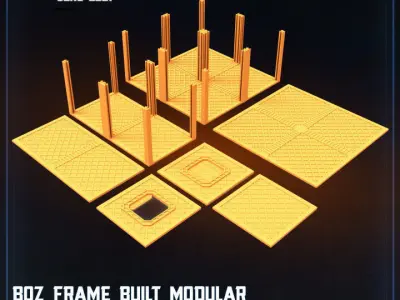 BOZ FRAME BUILT MODULAR TERRAIN STARTER SET 3D print model