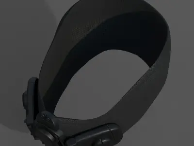 Gas mask respirator scifi futuristic 3d  Low-poly 3D model