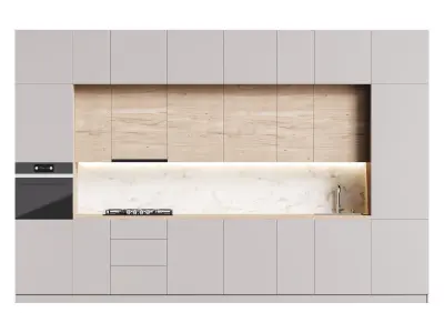 Modern kitchen 02 3D model