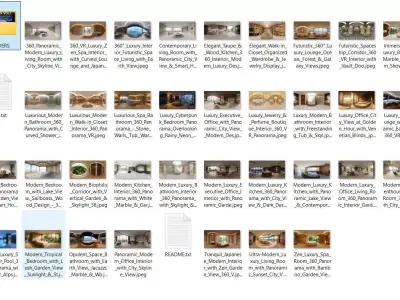 Luxury Interior HDRI Pack Vol1  39 Equirectangular 360 Maps 3D model