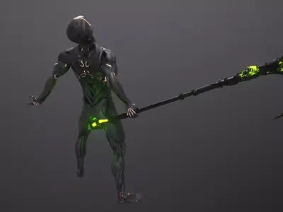 SCI-FI RAPTOR SCYTHE Low-poly 3D model