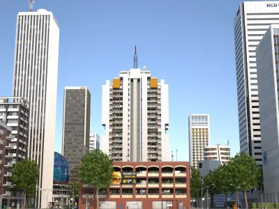 White City XL Low-poly 3D model