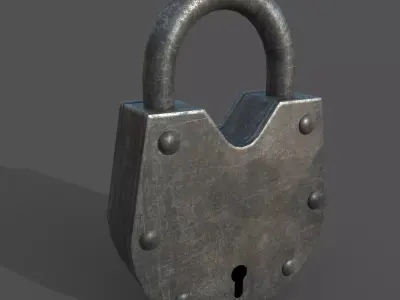 Metal Lock  Low-poly 3D model