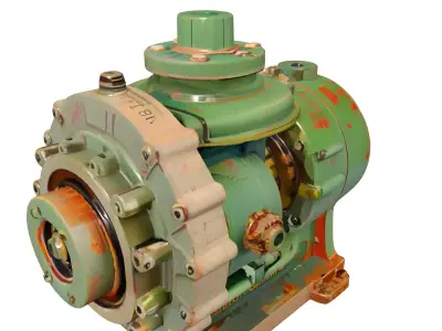 Heavy Duty Industrial Machine Asset Low-poly 3D model