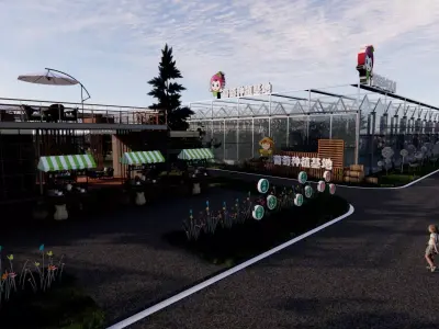 Agricultural Greenhouse Tent Frame -B6 3D model