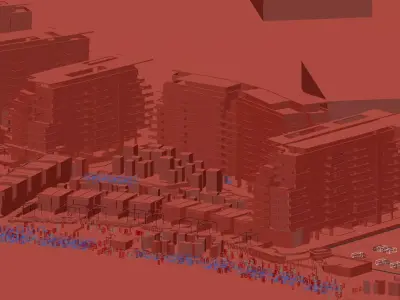 Luxury Beachfront Resort With Golf Course  3D model