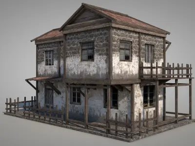 Anatolian Village House 4 Low-poly 3D model