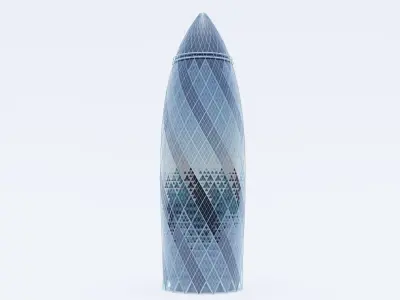 The Gherkin Skyscraper 3D model