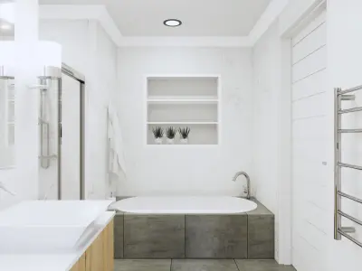 Bathroom Revit Model Scene  Low-poly 3D model