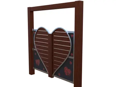 Interior Fantasy Gate Low-poly 3D model