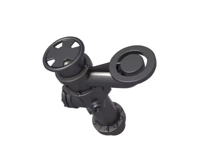 street fire column scene - Fire Hydrant Water Pipe 3D print model