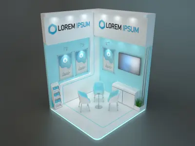 EXHIBTION STAND JBY 9 sqm 3D model