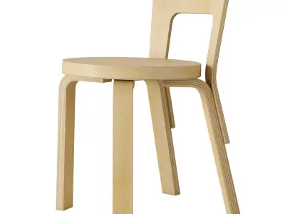 Aalto USA Artek Alvar Aalto Childrens Chair N66 3D model