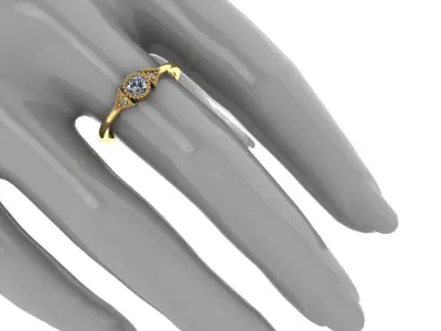 Ring - Gold - Silver 3D print model