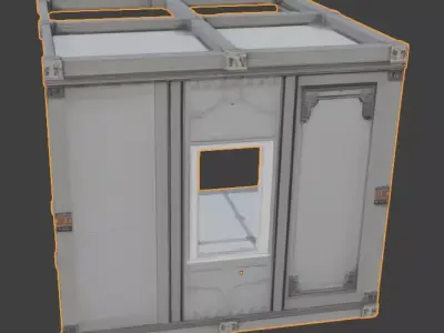 Sci-Fi Modular Room Environment Low-poly 3D model