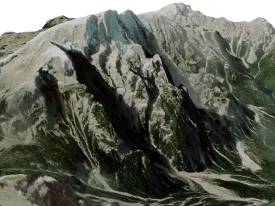 Mount seekofel 3D model
