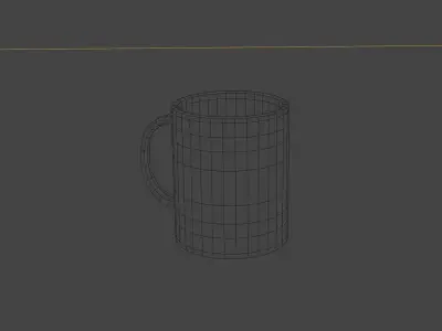 Mug Glass Low-poly 3D model