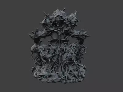 Guardian of the Tangled Roots Low-poly 3D model