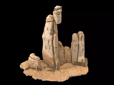 Realistic Stylized Cliff 3D model