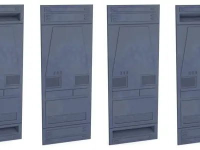 Death Star Wall Panel - 1 - 1-6 scale Hottoys 3D Model Pack