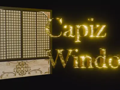 Capiz Window 02 Low-poly 3D model
