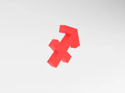 Sagittarius v1 003 Low-poly 3D model