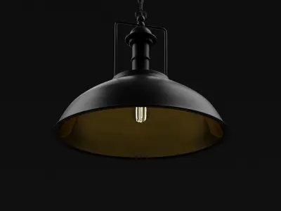 Industrial ceiling Lamp - 2k textures  3D model