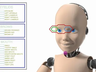  Humanoid Cyborg Child Rigged 