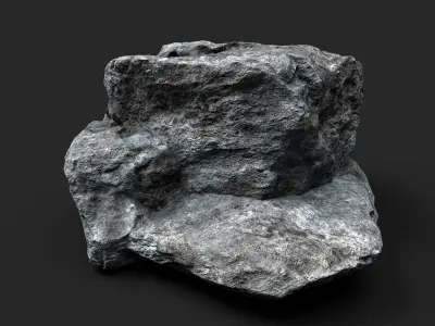 Rock 16-8 Low-poly 3D model