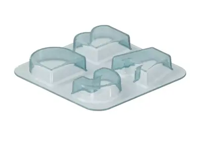 Transparent Kids Letter Plate 3D model