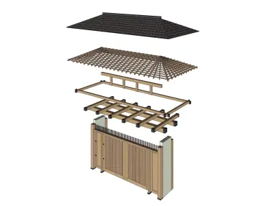 Japanese Gate 3D model