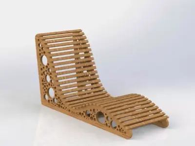 Chaise Lounge Hourglass 3D model