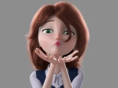  Cartoon Woman Rigged 