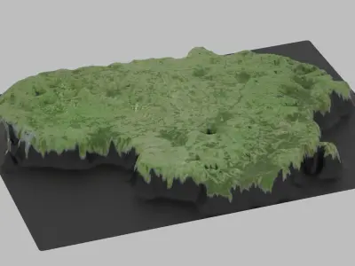 Lithuania Map Country Low-poly 3D model
