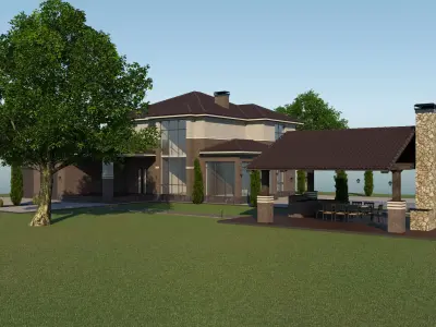 Villa for family 5 3D model