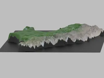 Peru Map Country Low-poly 3D model