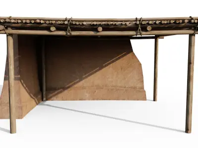 Basic Shelter Low-poly 3D model