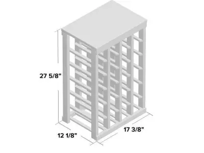 Karnes Wood Floor Wine Bottle Rack 3D model