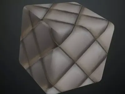 Vintage Diamond Stitched Quilted Fabric PBR Seamless Texture