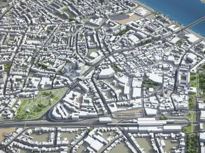 Bonn - City 3D Model Low-poly 3D model