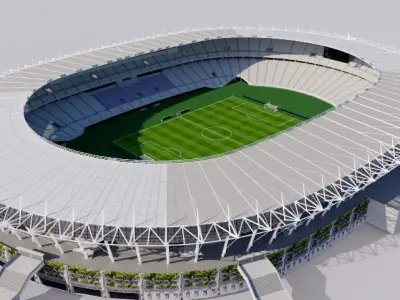 Ajinomoto Stadium - Tokyo 3D model