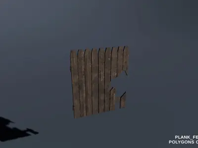 Game Ready Wooden Planks and Fences Pack Low-poly 3D model
