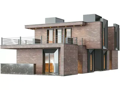 Modern Brick Villa VOL03 3D model