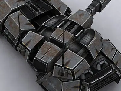 3DRT - Sci-Fi Hovertank8 Low-poly 3D model