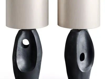 Primitive Black table lamp by Ralph Pucci 3D model