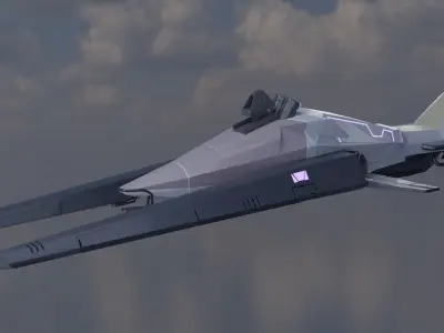 Destiny Shrike Speeder Bike Game ready Low-poly 3D model